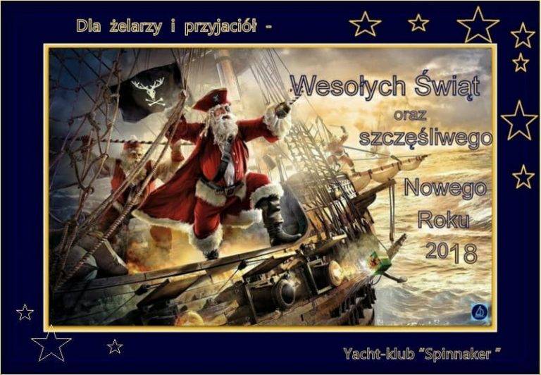 Wesołych Świąt oraz szczęśliwego Nowego Roku życzy Spinnakeryachtclub